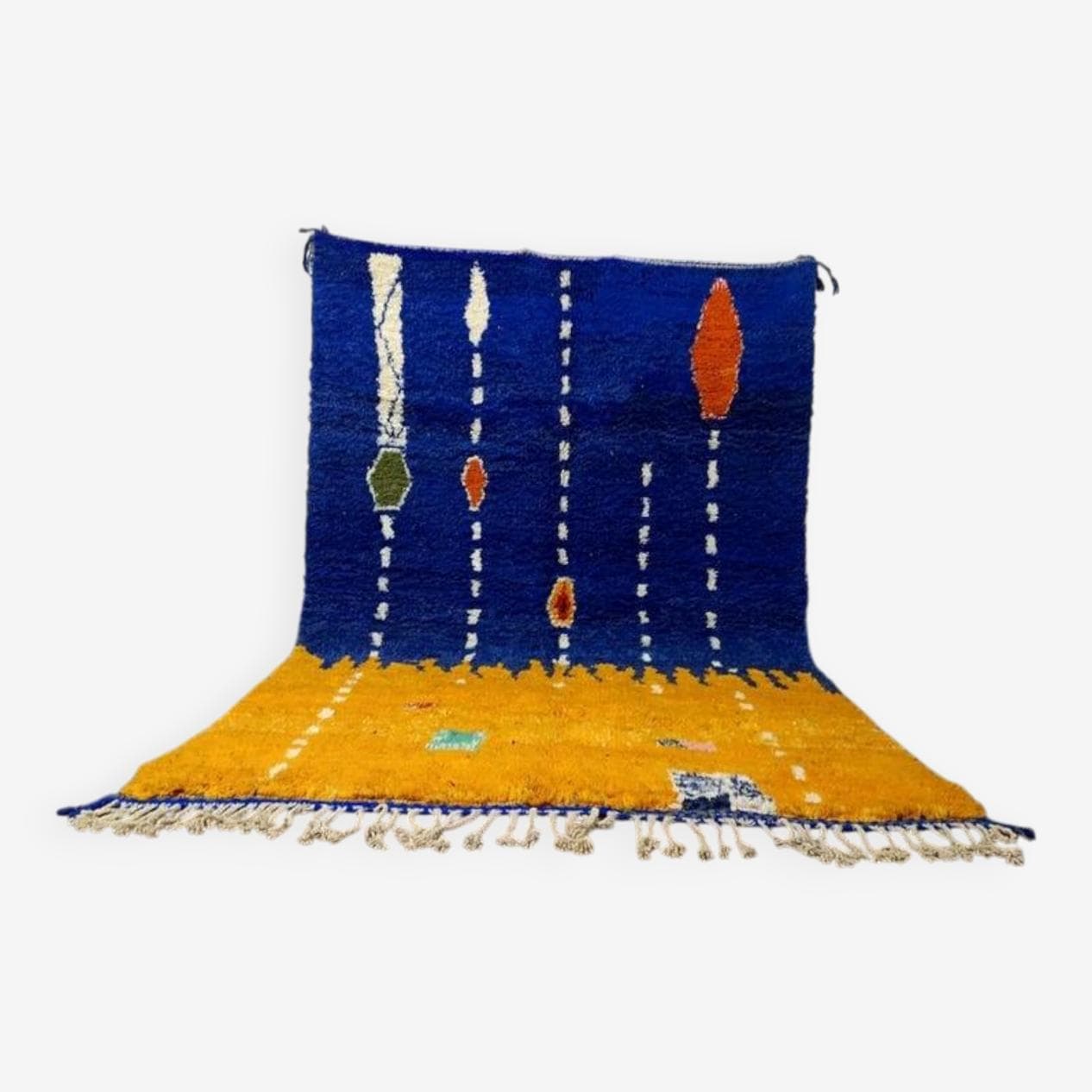 Ręcznie tkany dywan 250x150 cm, wełna, multikolor, Maroko - 198555