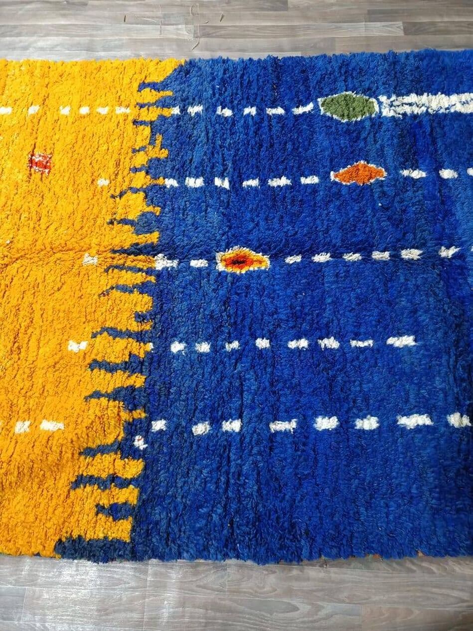 Ręcznie tkany dywan 250x150 cm, wełna, multikolor, Maroko - 198557