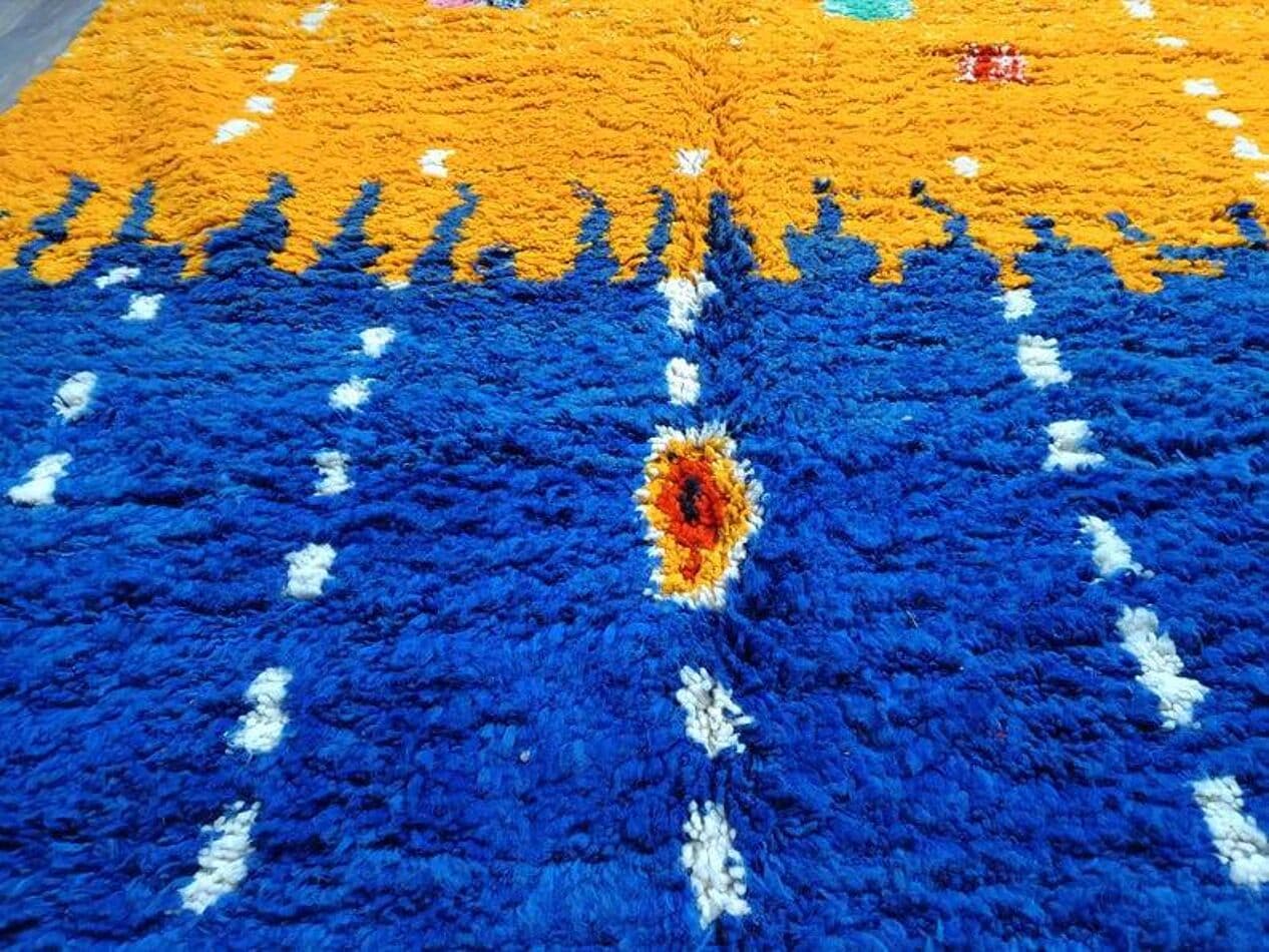 Ręcznie tkany dywan 250x150 cm, wełna, multikolor, Maroko - 198560