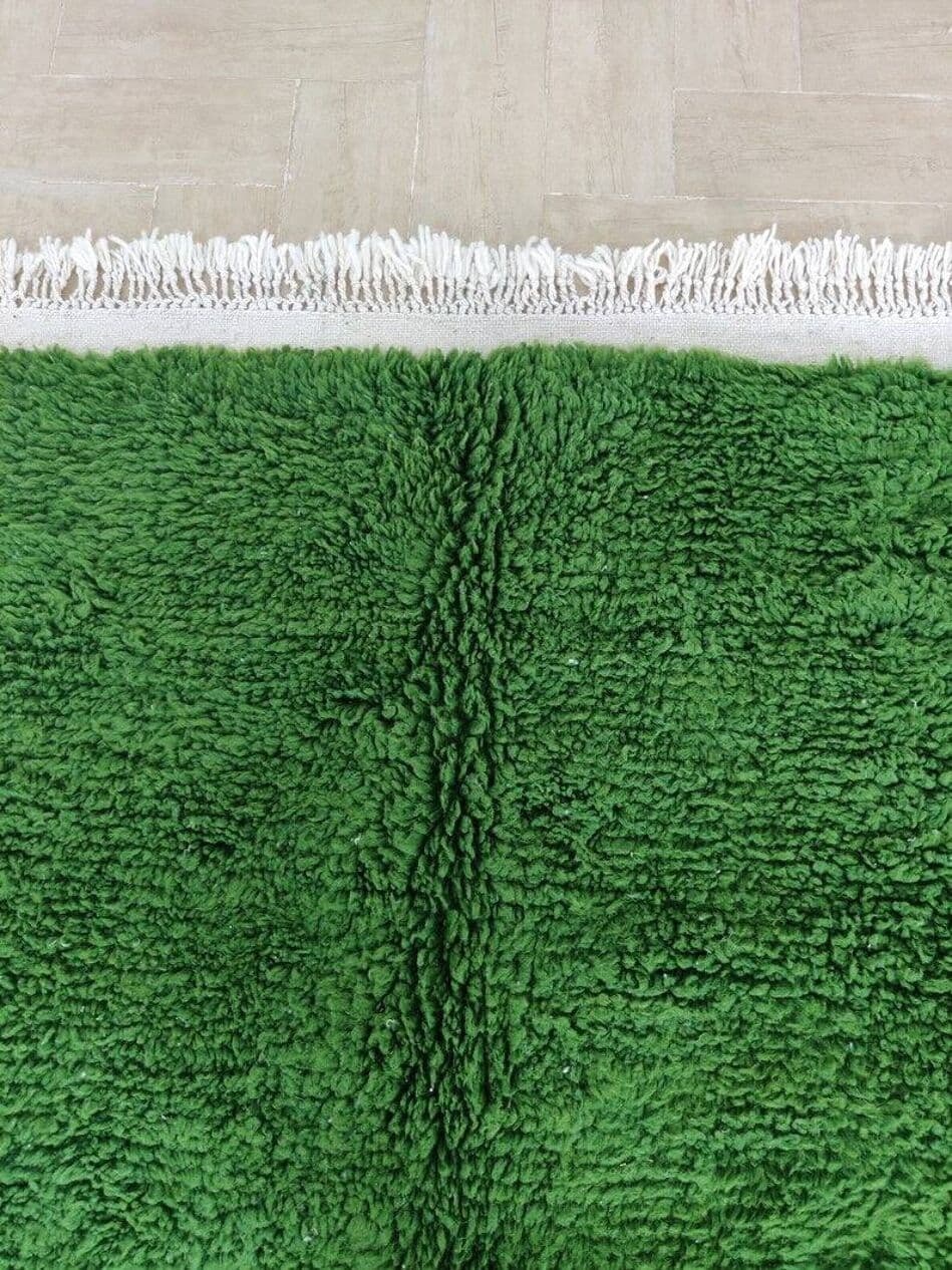 Ręcznie tkany dywan 200x300 cm, wełna, zielony, Maroko - 198544