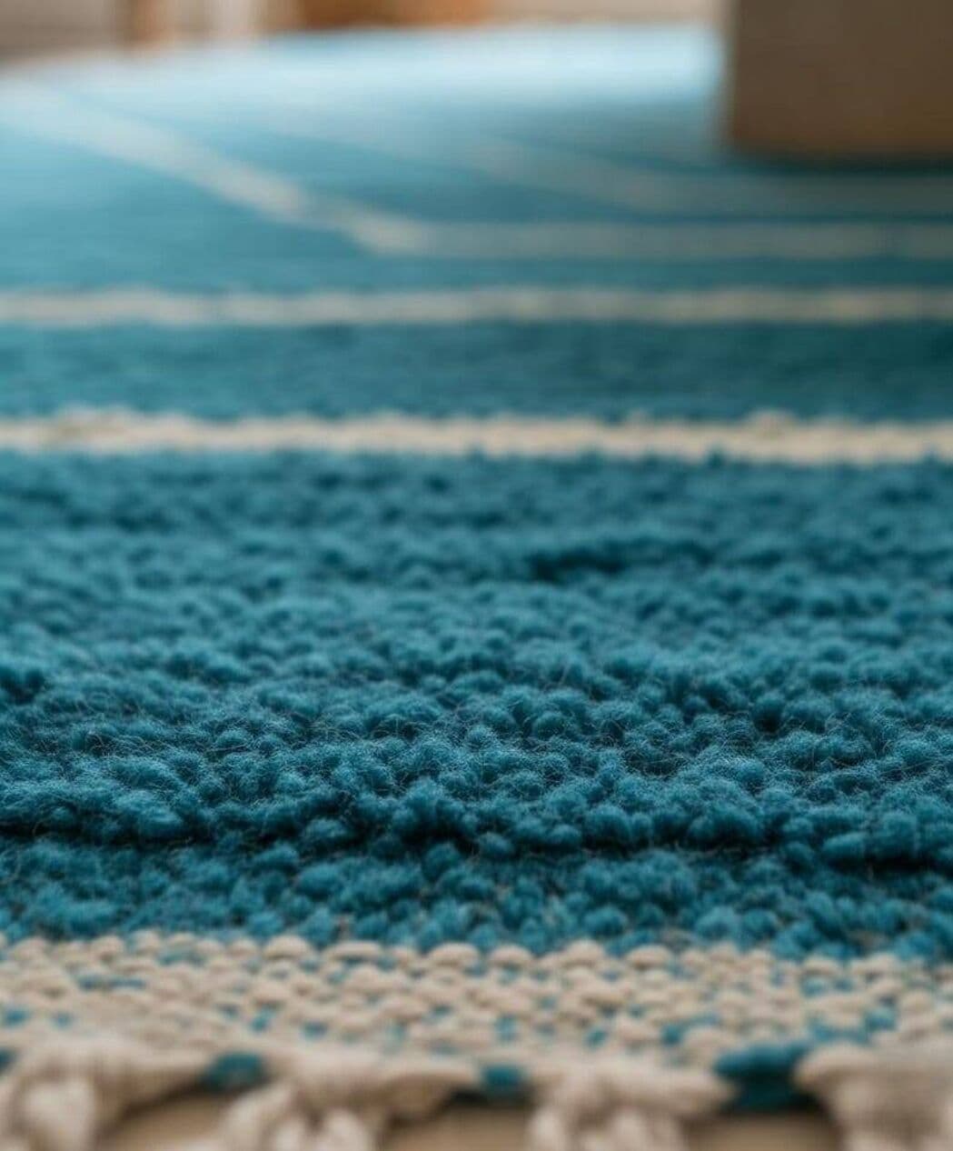 Ręcznie tkany dywan 250x150 cm, wełna, turkusowy, Maroko - 198491