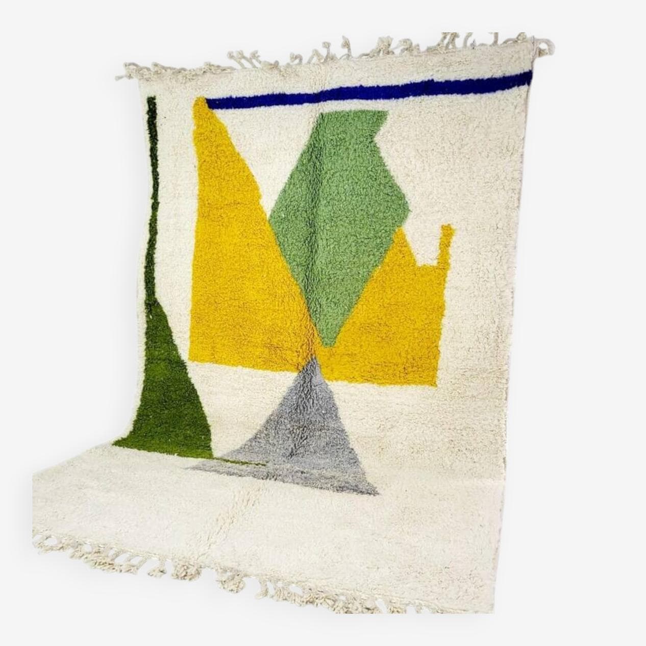 Ręcznie tkany dywan 250x150 cm, wełna, wielokolorowy, Maroko - 198475