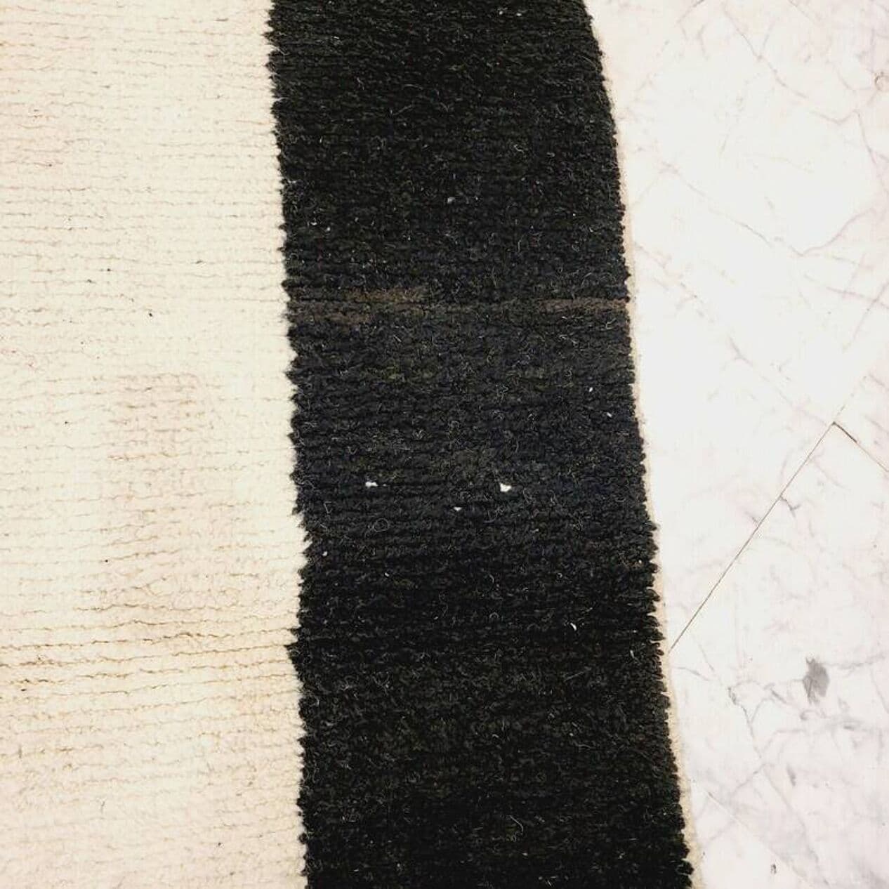 Ręcznie tkany dywan 200x300 cm, wełna, czarny, biały, Maroko - 198464