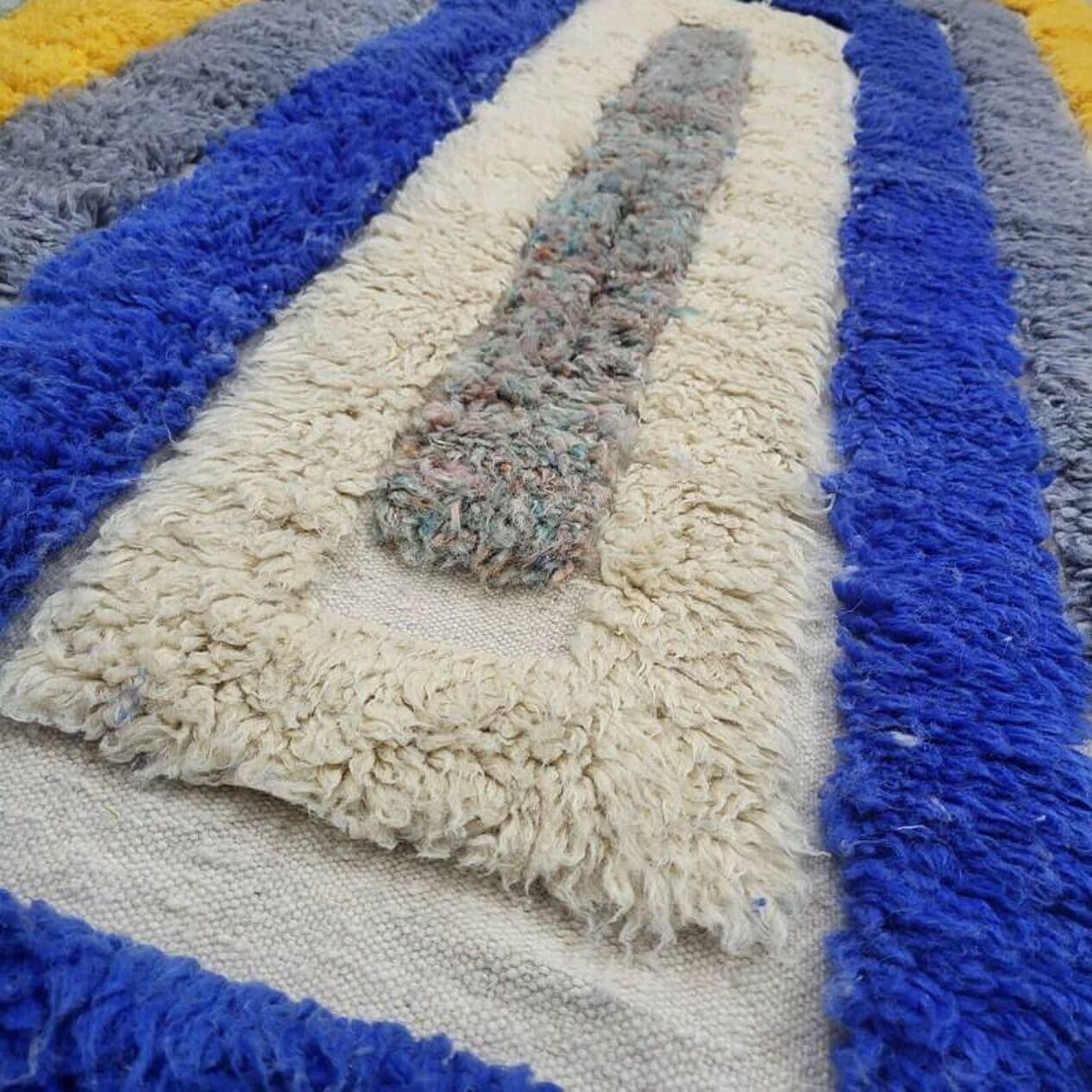 Ręcznie tkany dywan 250x150 cm, wełna, multikolor, Maroko - 198439