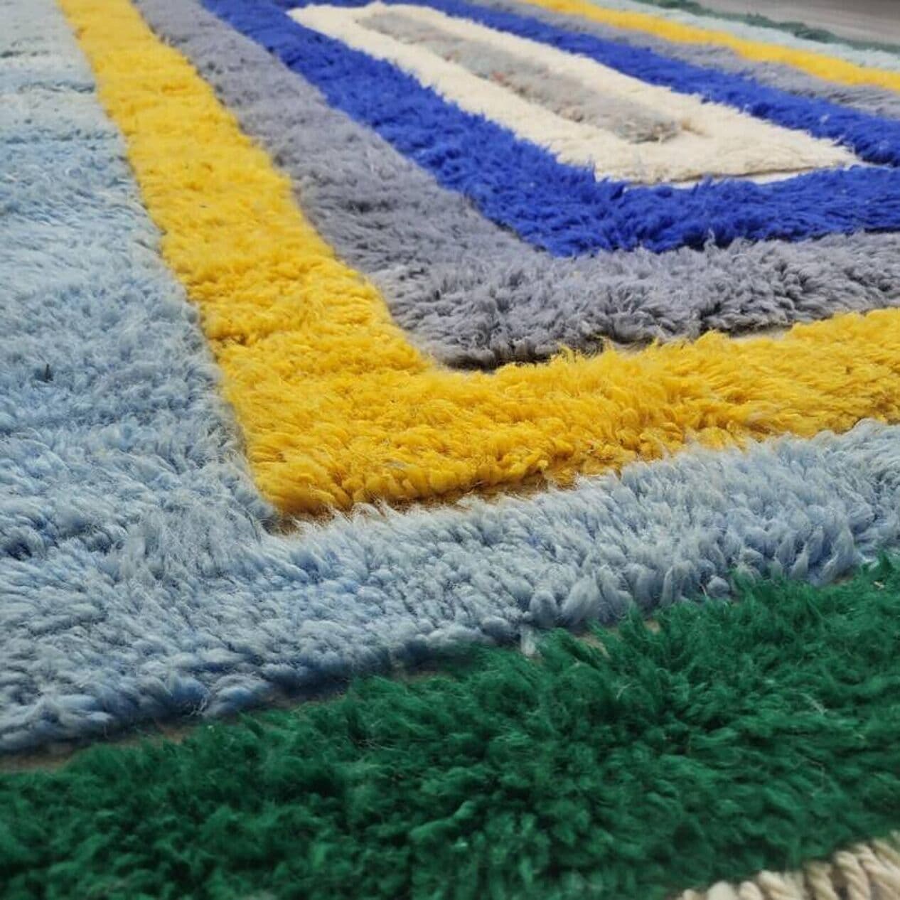 Ręcznie tkany dywan 250x150 cm, wełna, multikolor, Maroko - 198441