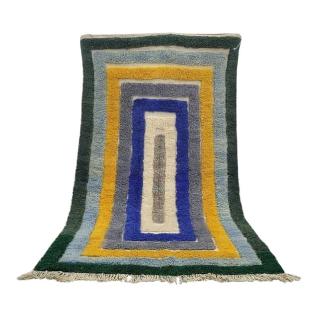 Ręcznie tkany dywan 250x150 cm, wełna, multikolor, Maroko - WYMIARY