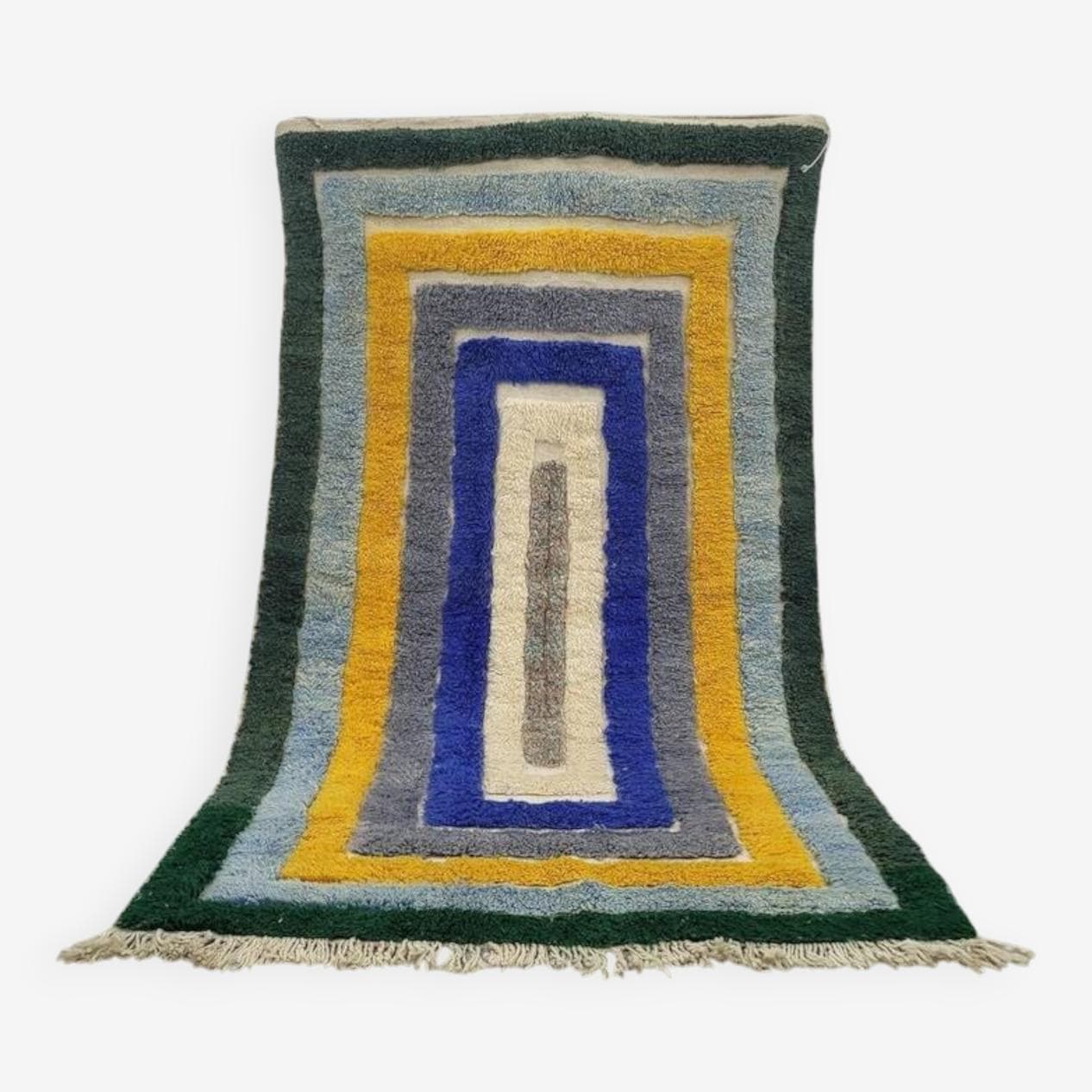 Ręcznie tkany dywan 250x150 cm, wełna, multikolor, Maroko - 198435