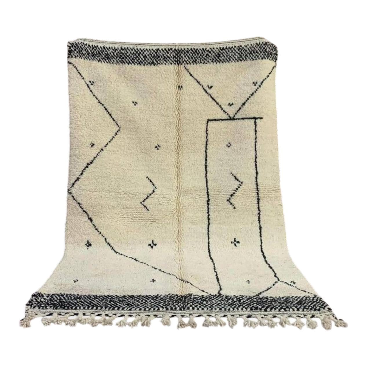 Ręcznie tkany dywan 250x150 cm, wełna, biały, Maroko