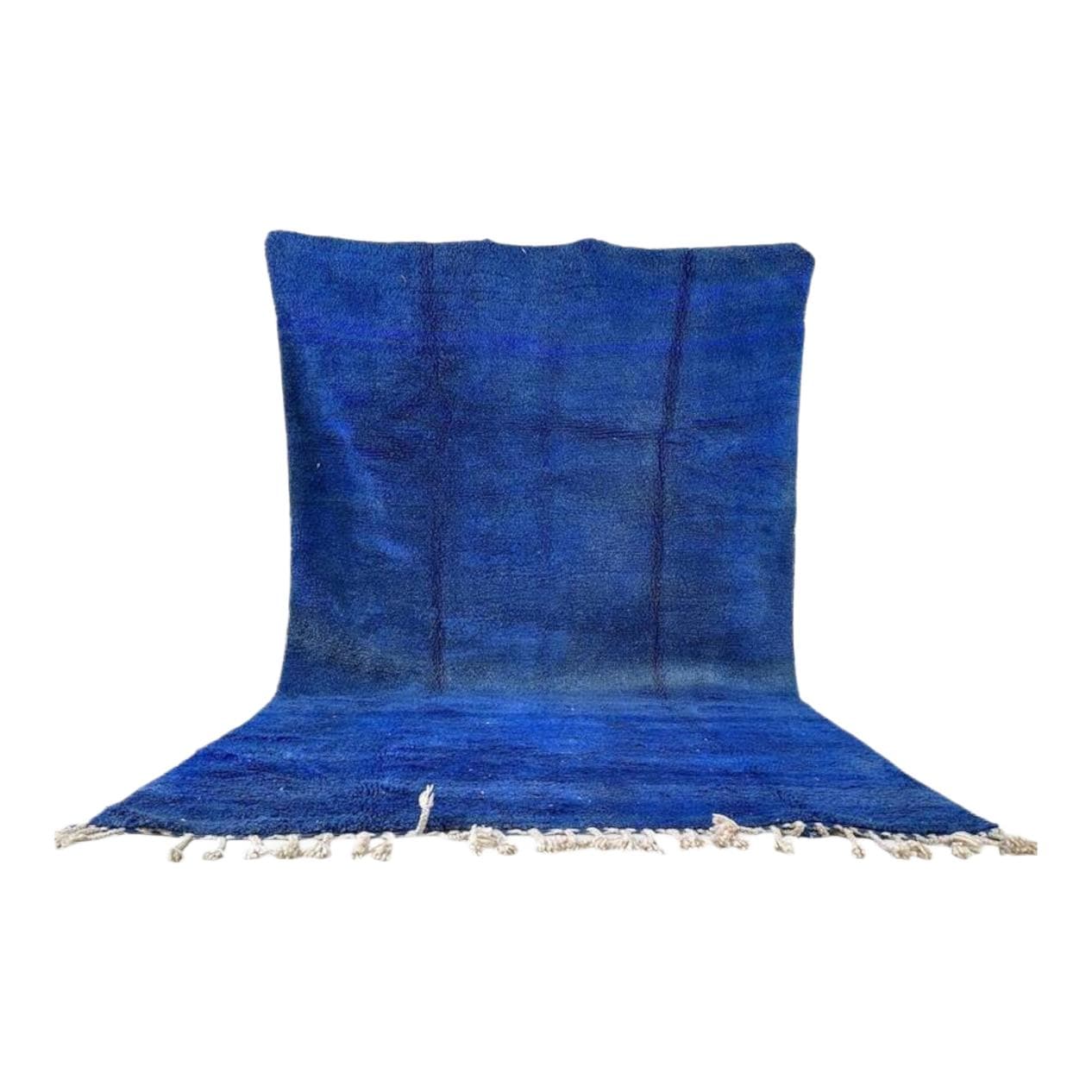 Ręcznie tkany dywan 250x150 cm, wełna, niebieski, Maroko