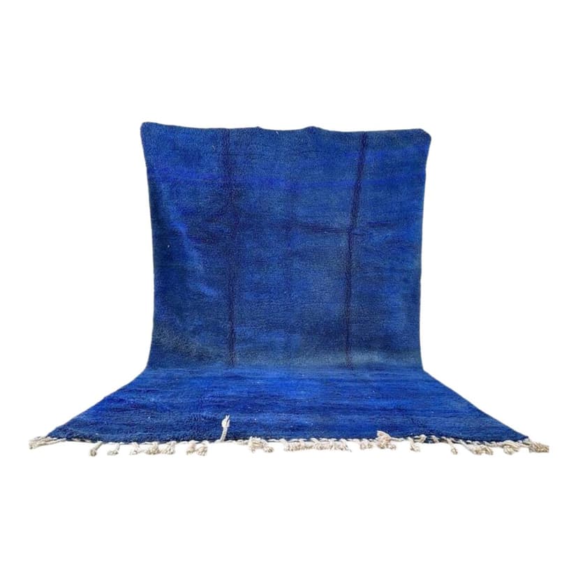 Ręcznie tkany dywan 250x150 cm, wełna, niebieski, Maroko