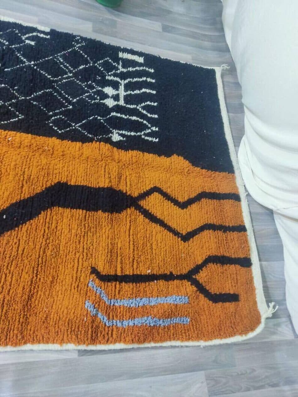 Ręcznie tkany dywan 250x150 cm, wełna, multikolor, Maroko - 200454