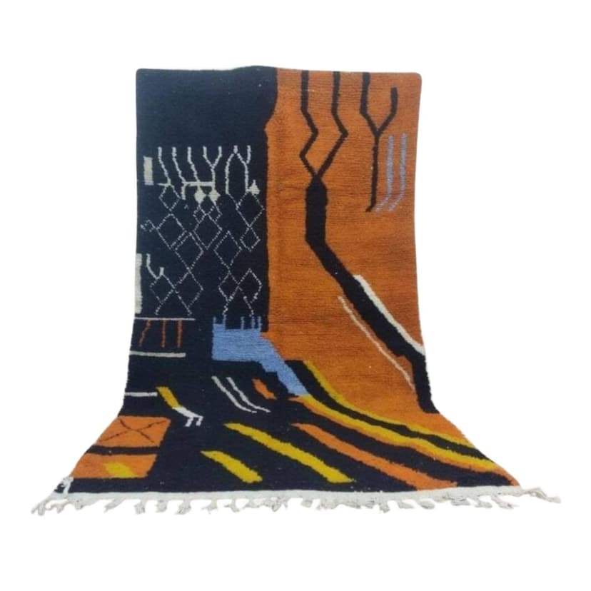 Ręcznie tkany dywan 250x150 cm, wełna, multikolor, Maroko