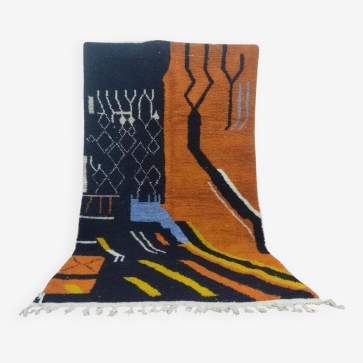 Ręcznie tkany dywan 250x150 cm, wełna, multikolor, Maroko - 200453