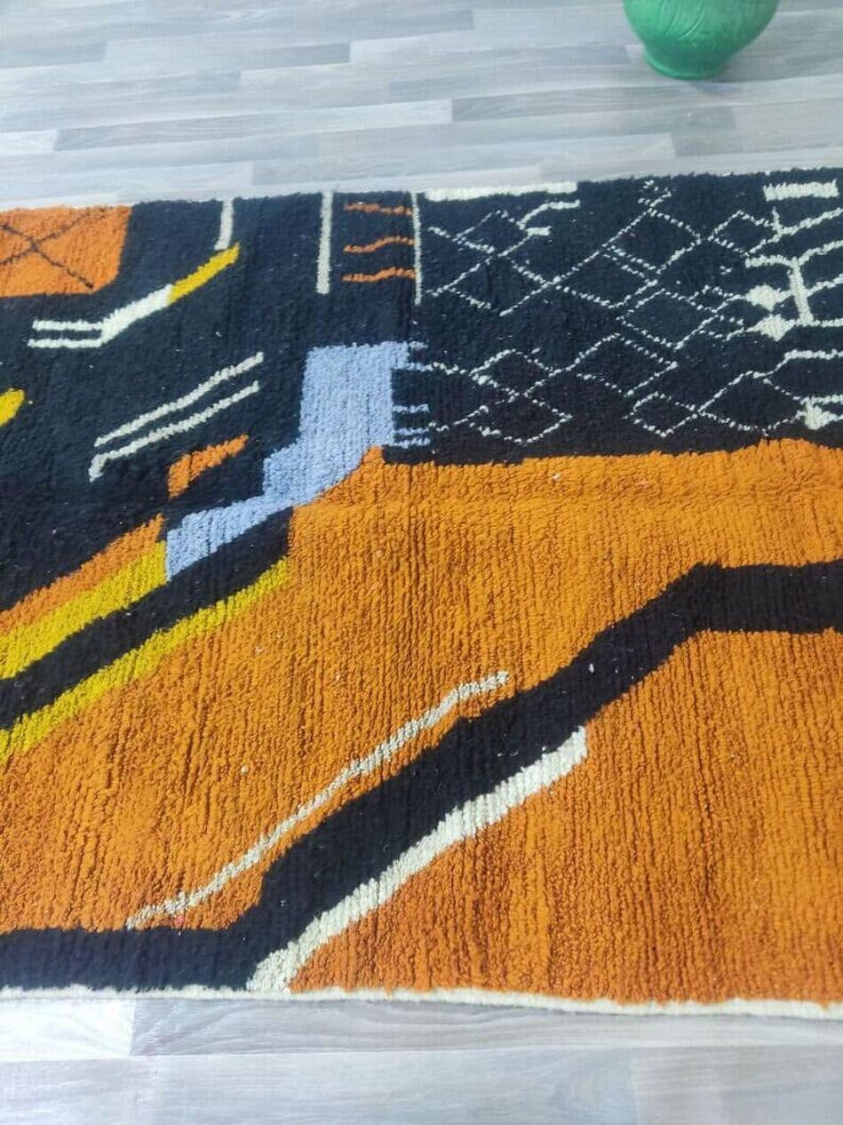 Ręcznie tkany dywan 250x150 cm, wełna, multikolor, Maroko - 200457