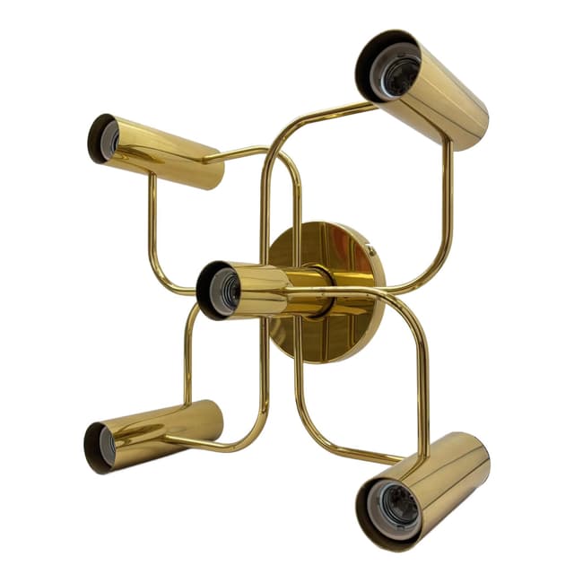 Kinkiet Leola, złoty, mosiądz, proj. G. Sciolari, Niemcy, lata 70. - WYMIARY