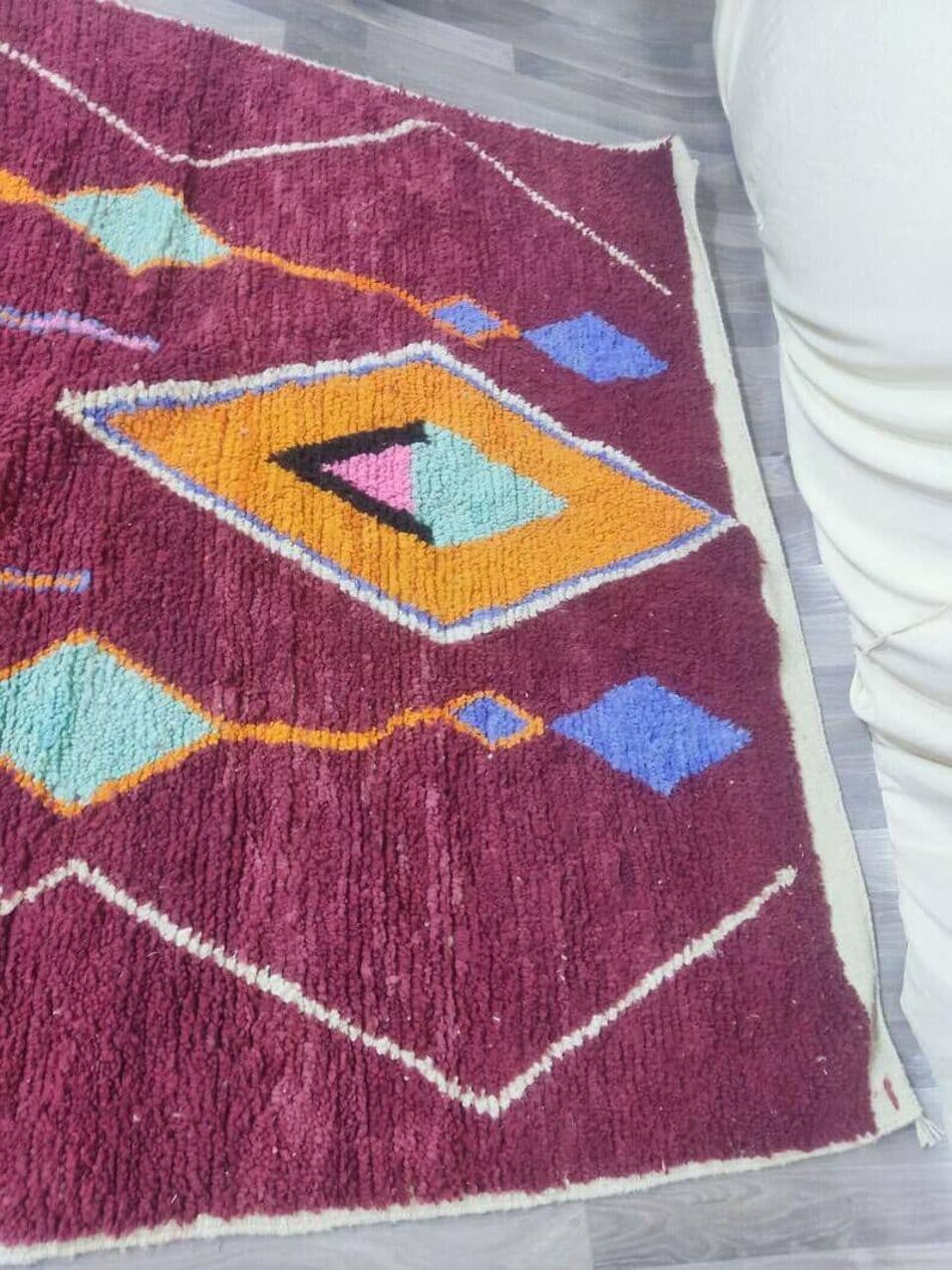 Ręcznie tkany dywan 250x150 cm, wełna, multikolor, Maroko - 200449