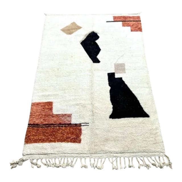 Ręcznie tkany dywan 250x150 cm, wełna, multikolor, Maroko - WYMIARY