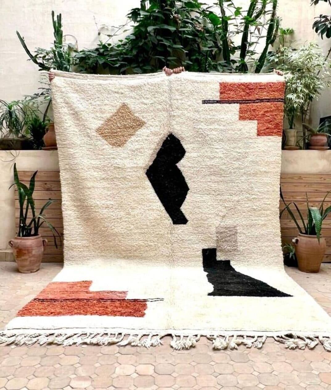 Ręcznie tkany dywan 250x150 cm, wełna, multikolor, Maroko - 200434