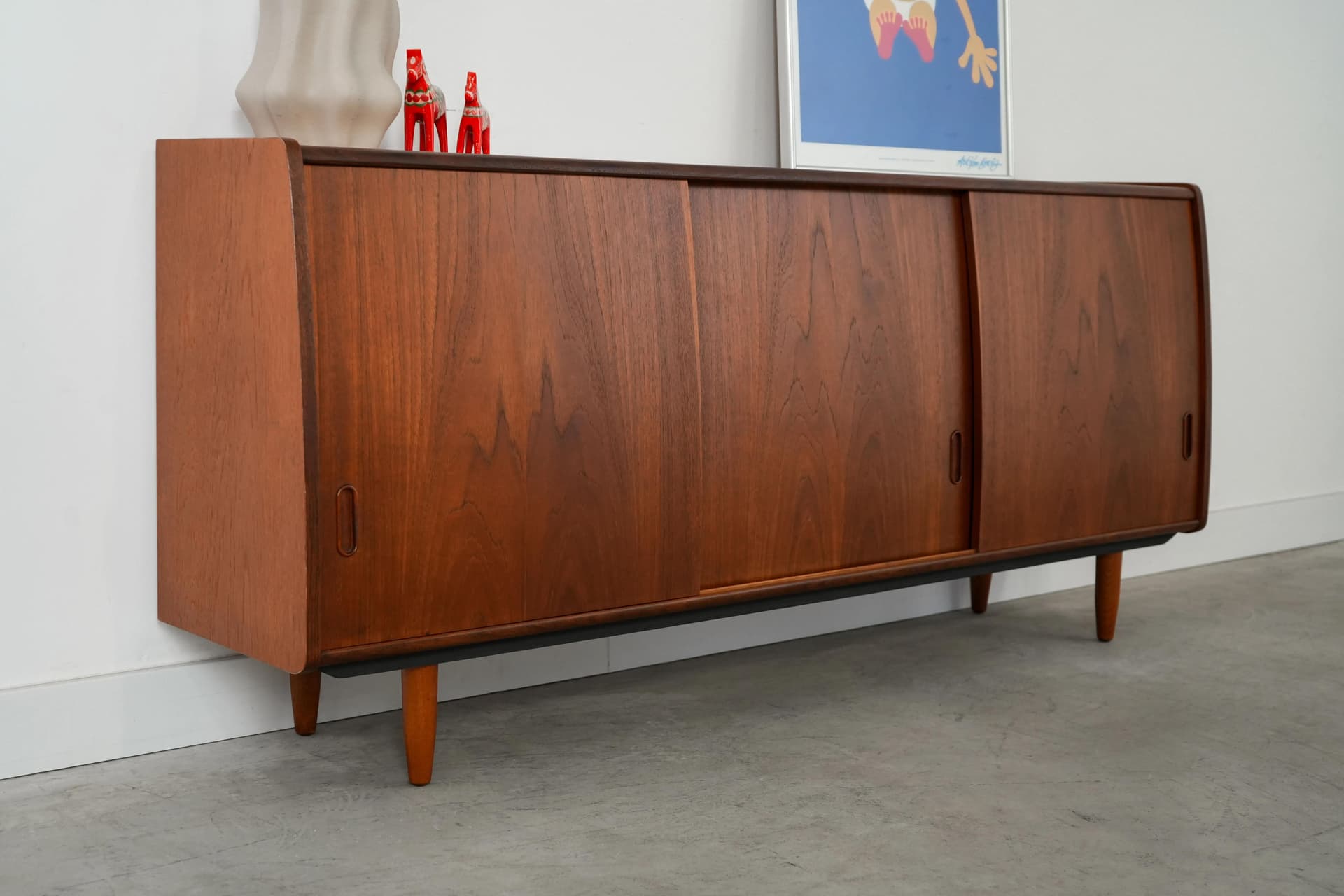 Sideboard, teak brązowy, Dania, lata 70. - 14372