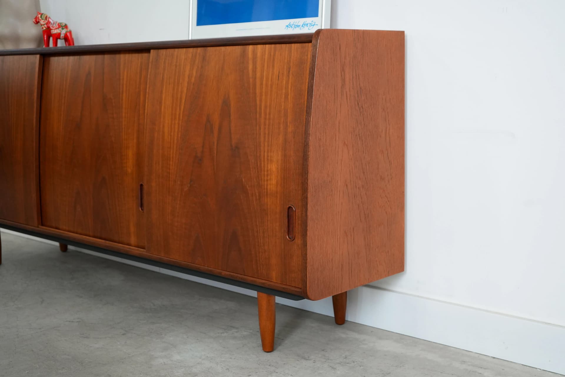 Sideboard, teak brązowy, Dania, lata 70. - 14374