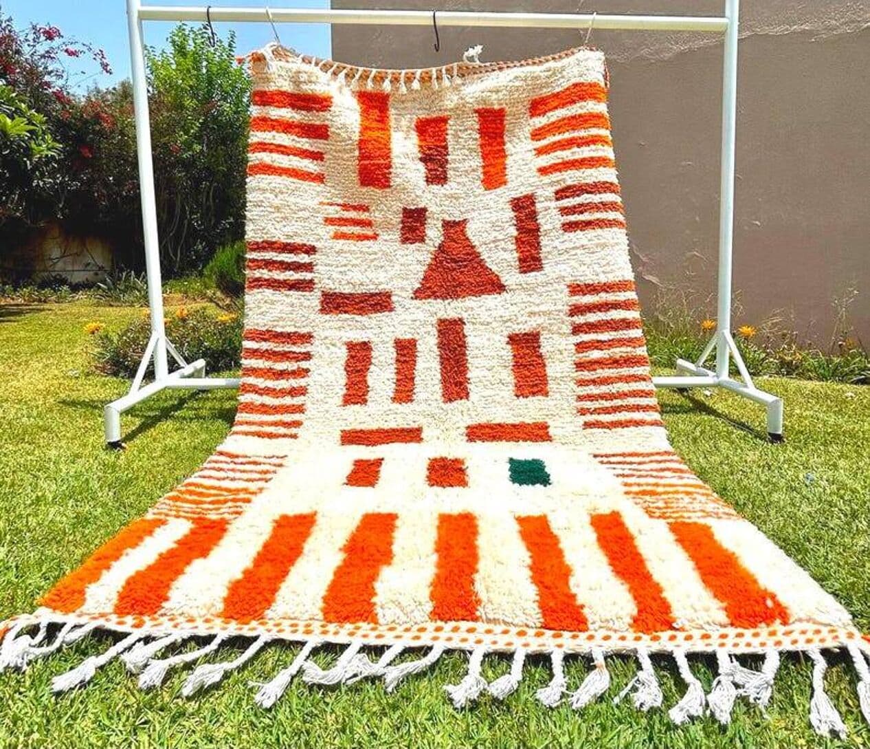 Ręcznie tkany dywan 150x300 cm, wełna, wielokolorowy, Maroko - 200385