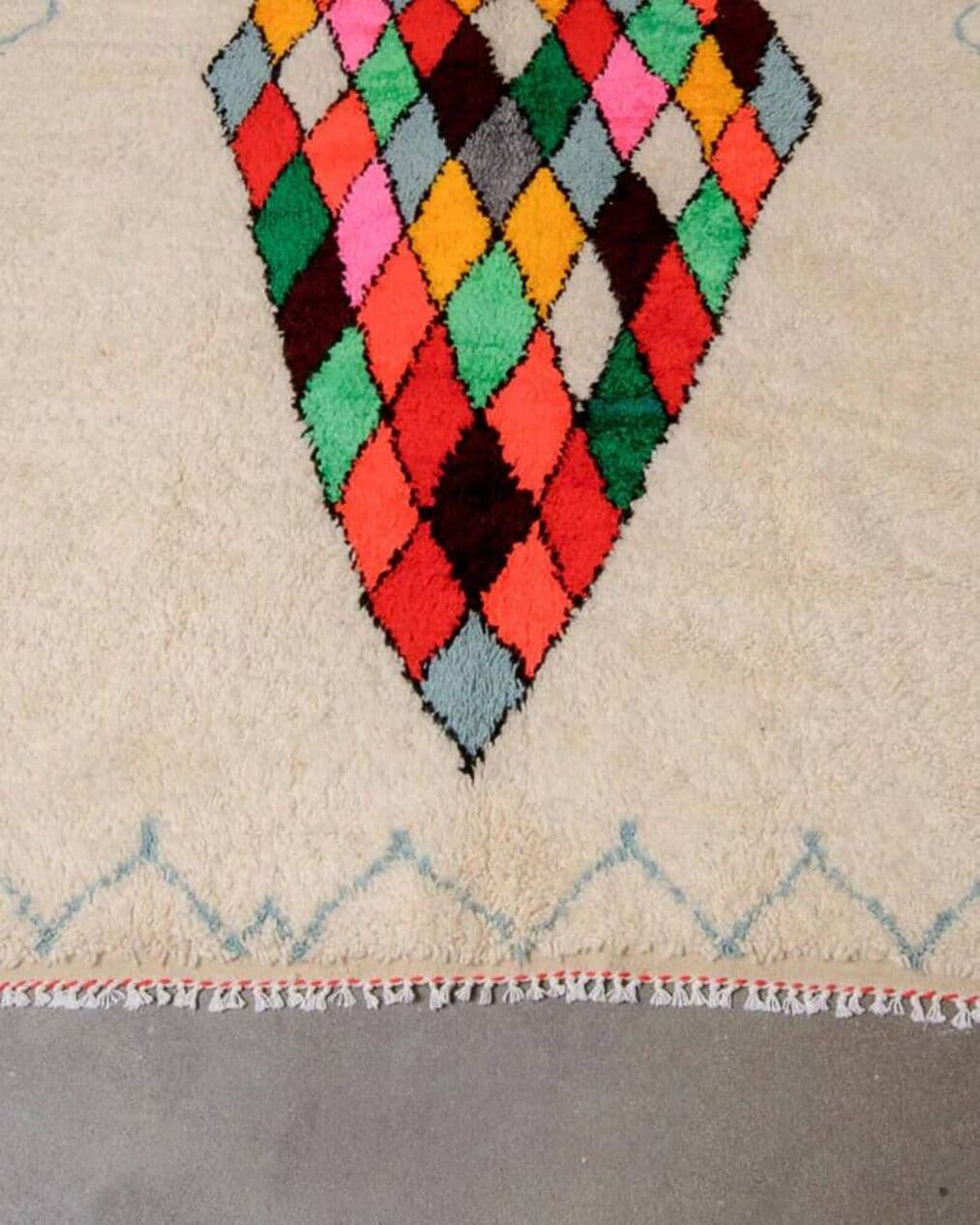 Ręcznie tkany dywan 250x200 cm, wełna, wielokolorowy, Maroko - 201098