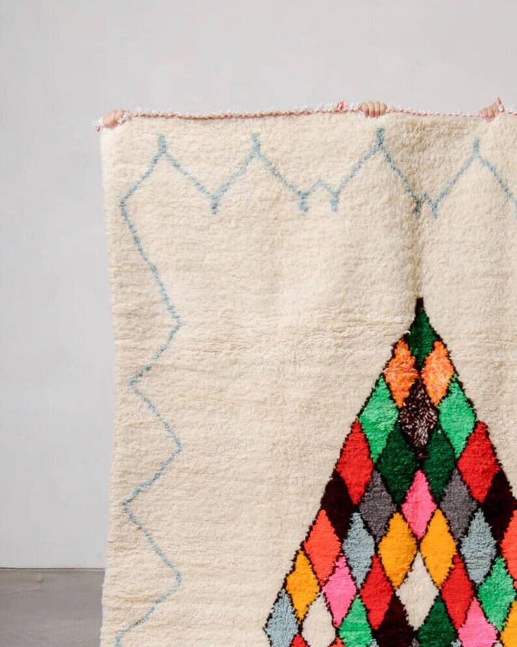 Ręcznie tkany dywan 250x200 cm, wełna, wielokolorowy, Maroko - 201094