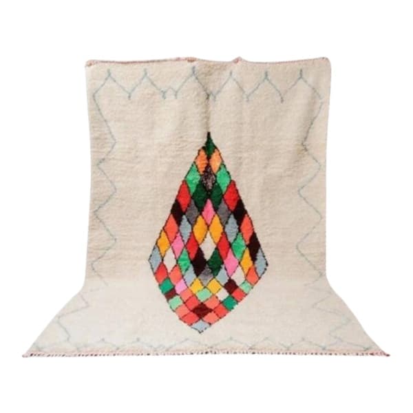 Ręcznie tkany dywan 250x200 cm, wełna, wielokolorowy, Maroko