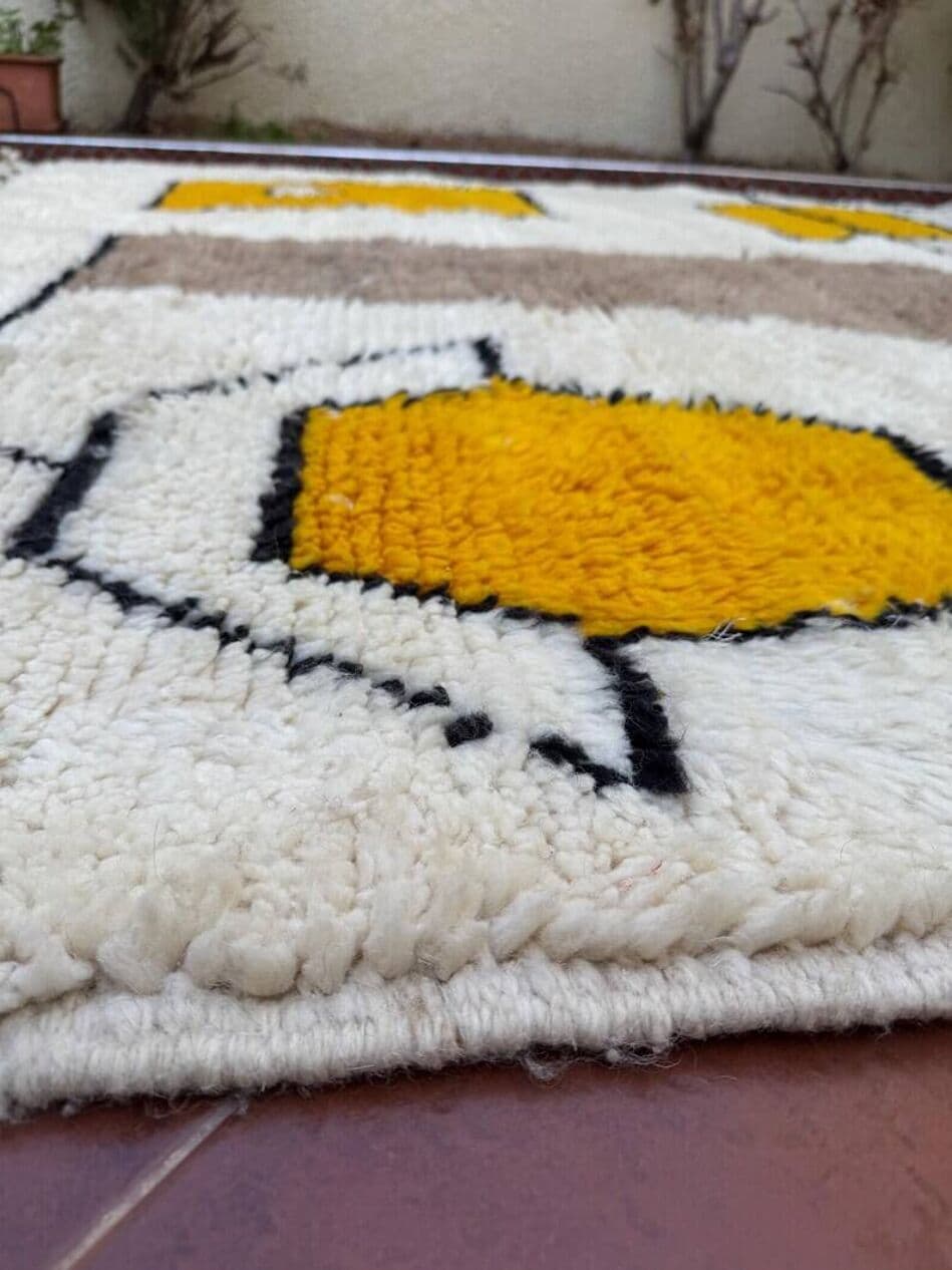 Ręcznie tkany dywan 200x300 cm, wełna, multikolor, Maroko - 201082