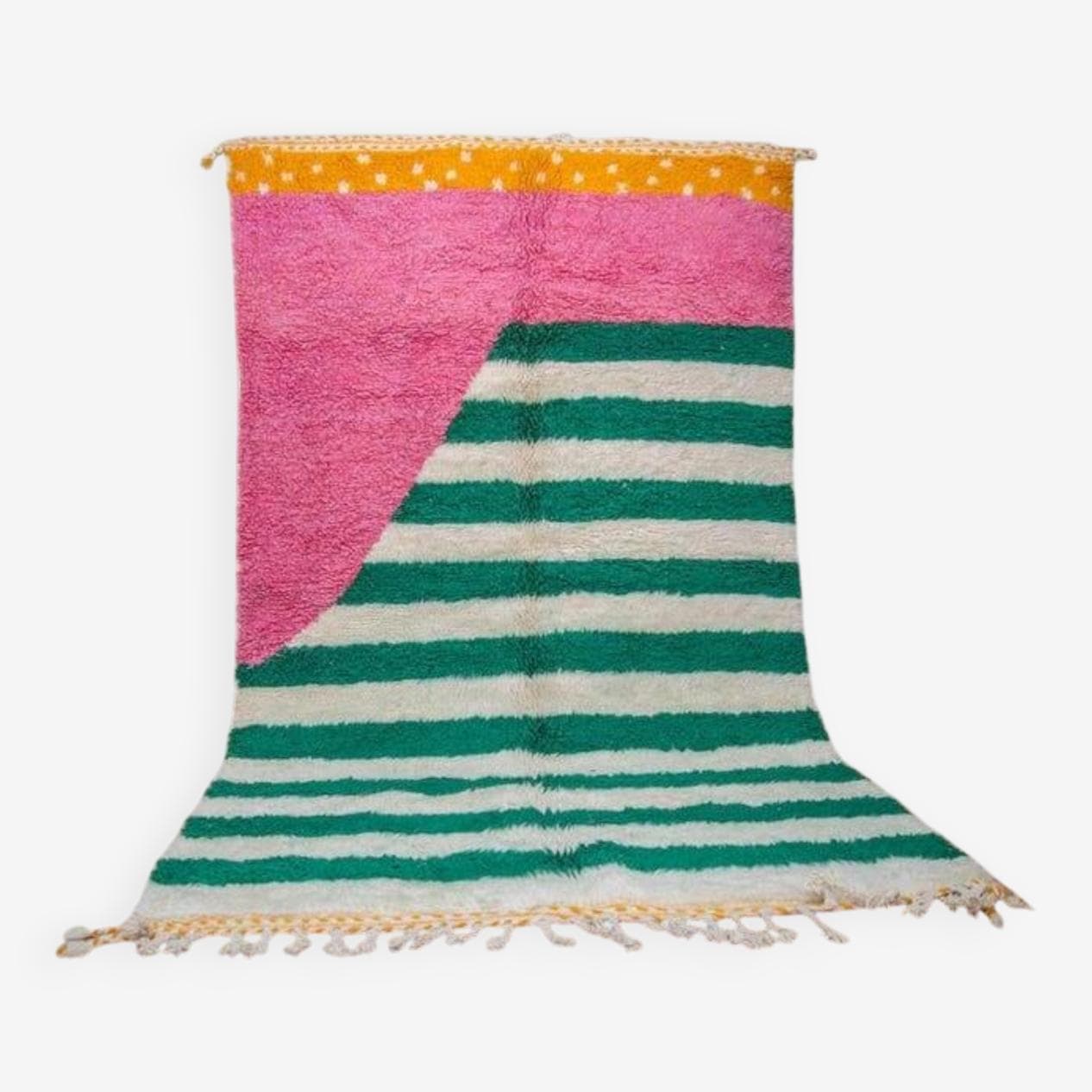 Handwoven rug 200x300 cm, wool, multicolour, Morocco - 201075