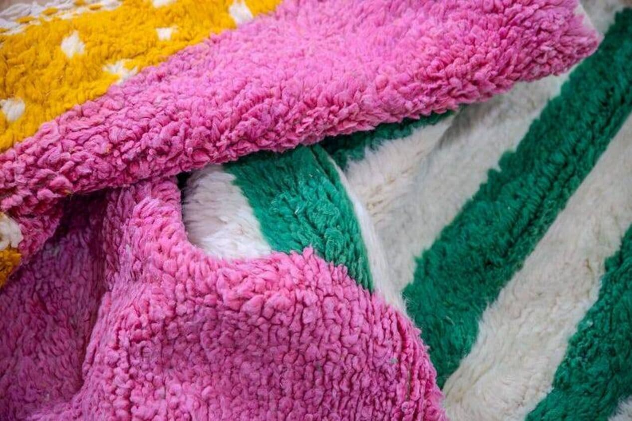 Handwoven rug 200x300 cm, wool, multicolour, Morocco - 201077