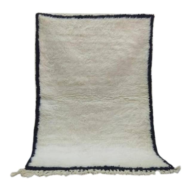 Ręcznie tkany dywan 250x150 cm, wełna, biały, czarny, Maroko - WYMIARY