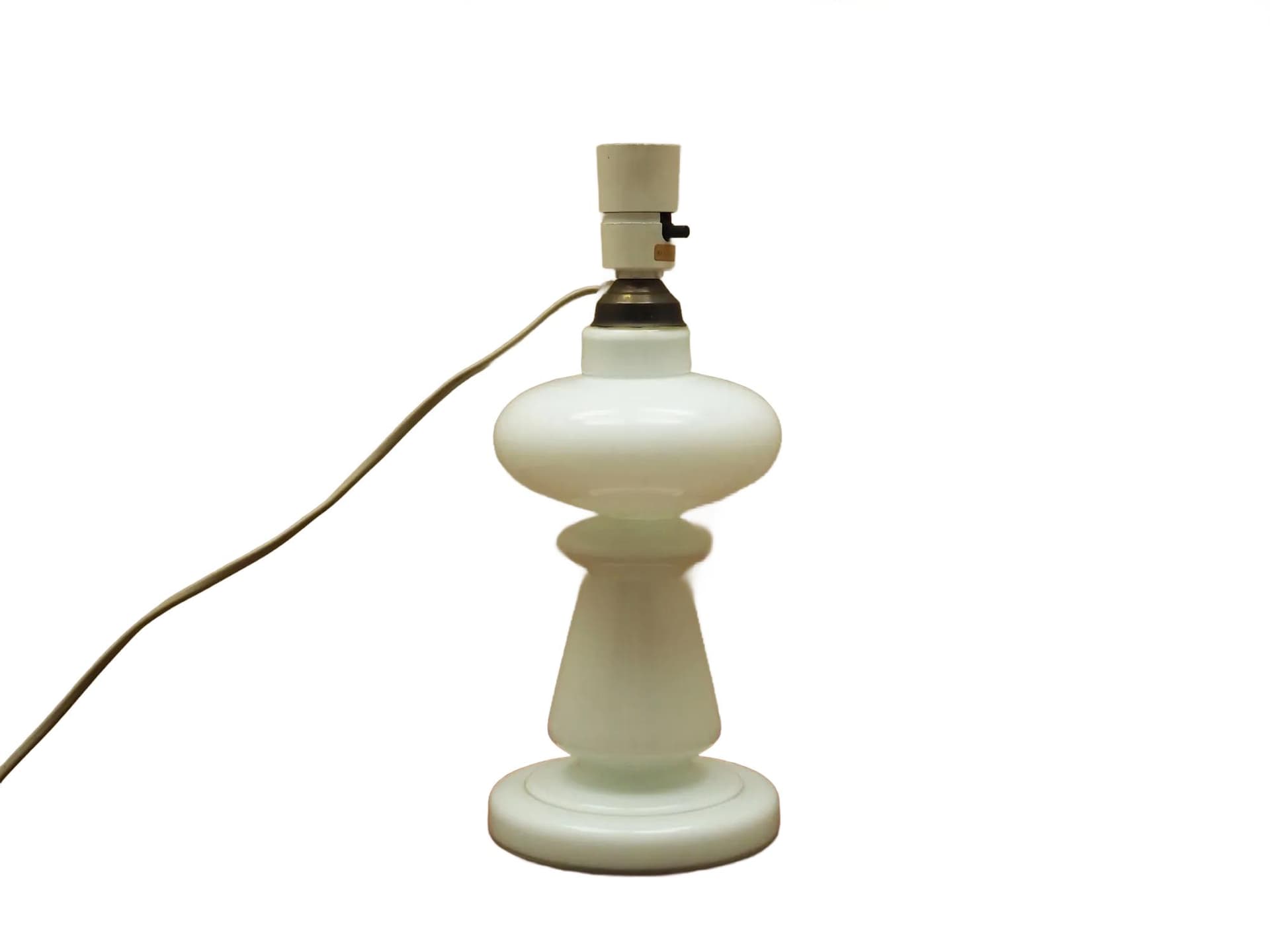 Table lamp, white glass, Denmark, 1970s.