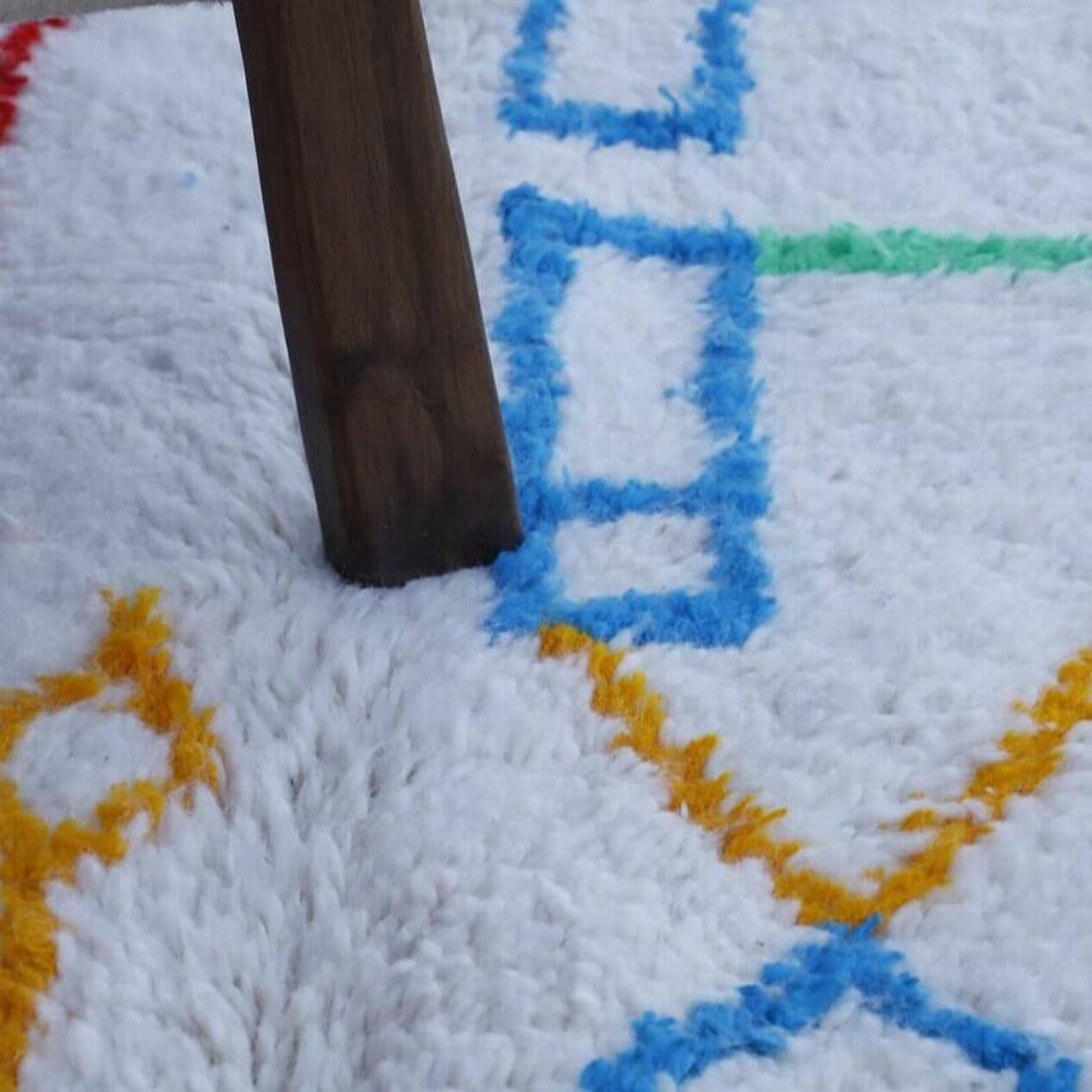 Ręcznie tkany dywan 250x150 cm, wełna, wielokolorowy, Maroko - 200986