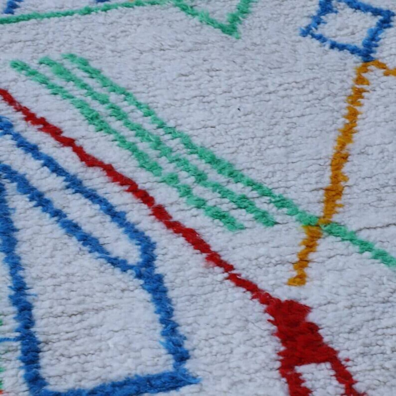 Ręcznie tkany dywan 250x150 cm, wełna, wielokolorowy, Maroko - 200983