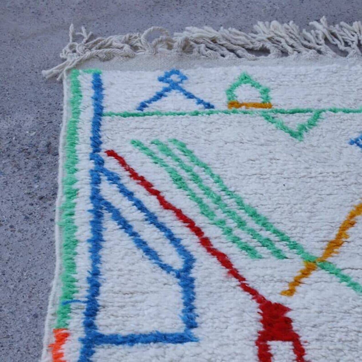 Ręcznie tkany dywan 250x150 cm, wełna, wielokolorowy, Maroko - 200984