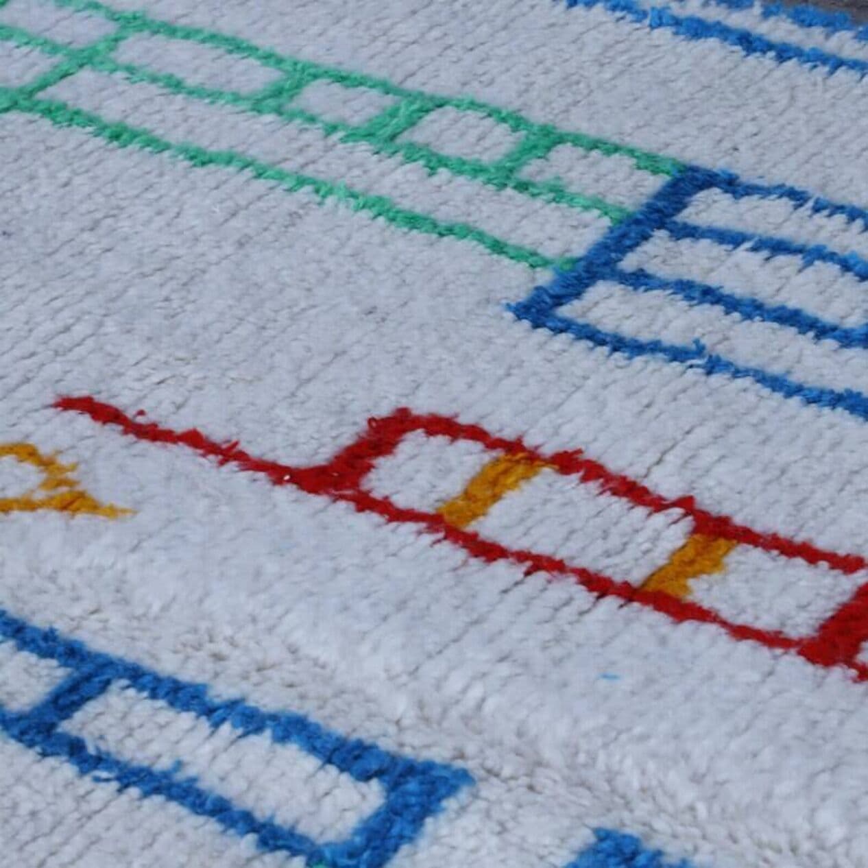 Ręcznie tkany dywan 250x150 cm, wełna, wielokolorowy, Maroko - 200982