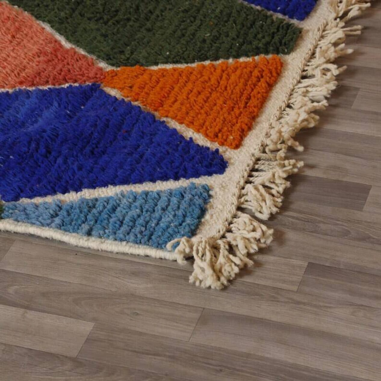 Handwoven rug 250x150 cm, wool, multicolor, Morocco - 200968
