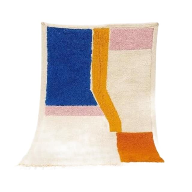 Ręcznie tkany dywan 200x300 cm, wełna, multikolor, Maroko - WYMIARY