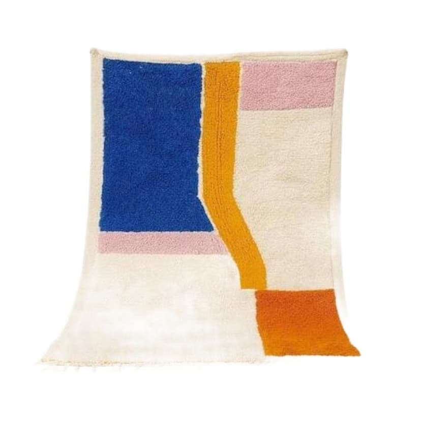 Ręcznie tkany dywan 200x300 cm, wełna, multikolor, Maroko