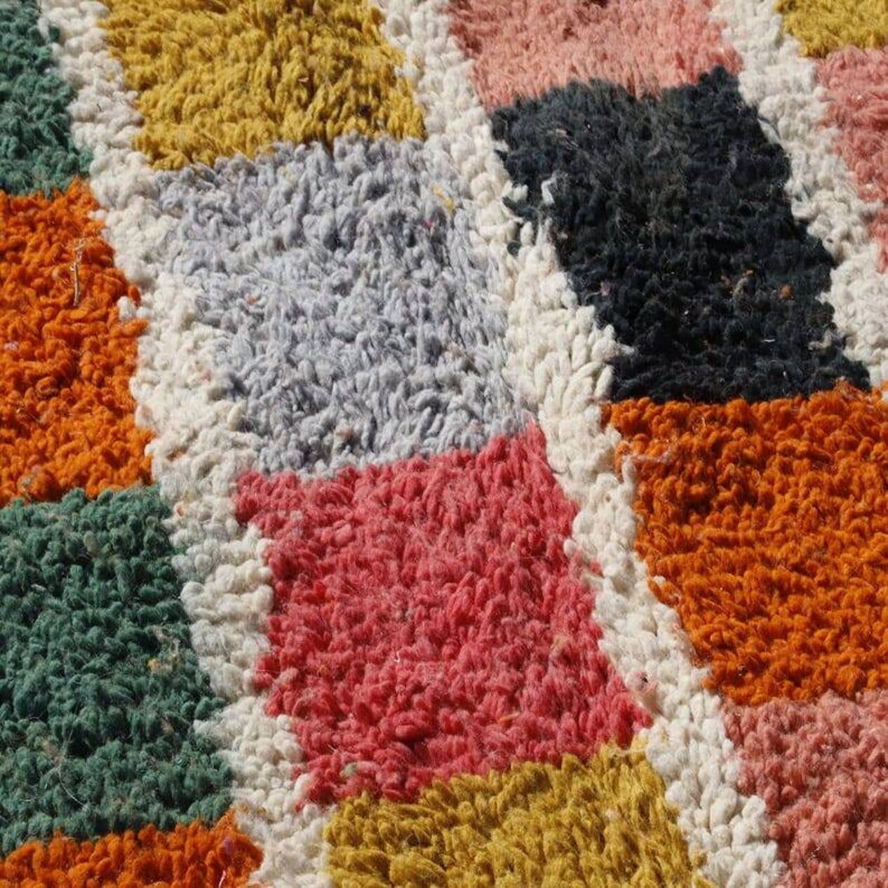 Handwoven rug 250x150 cm, wool, multicolor, Morocco - 200916