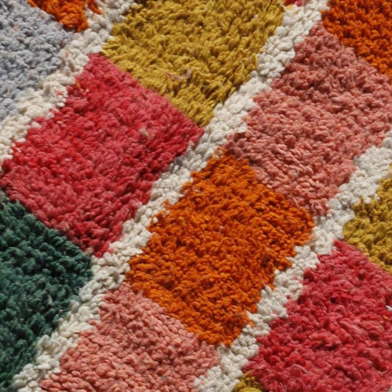 Handwoven rug 250x150 cm, wool, multicolor, Morocco - 200914
