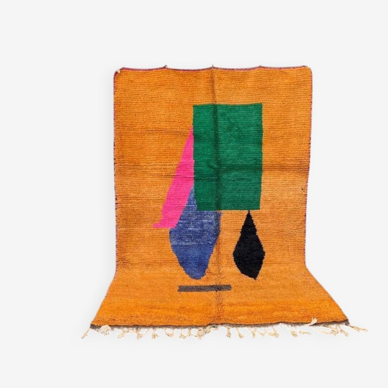 Ręcznie tkany dywan 200x300 cm, wełna, wielokolorowy, Maroko - 200905