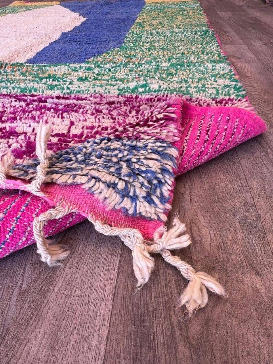 Ręcznie tkany dywan 250x150 cm, wełna, wielokolorowy, Maroko - 200885