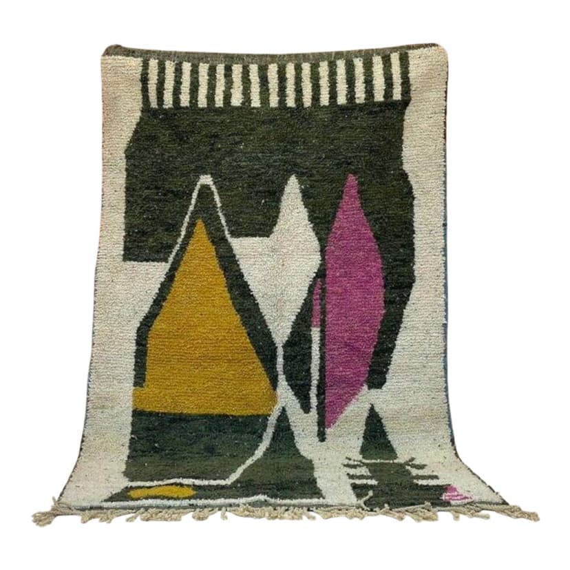 Ręcznie tkany dywan 250x150 cm, wełna, multikolor, Maroko