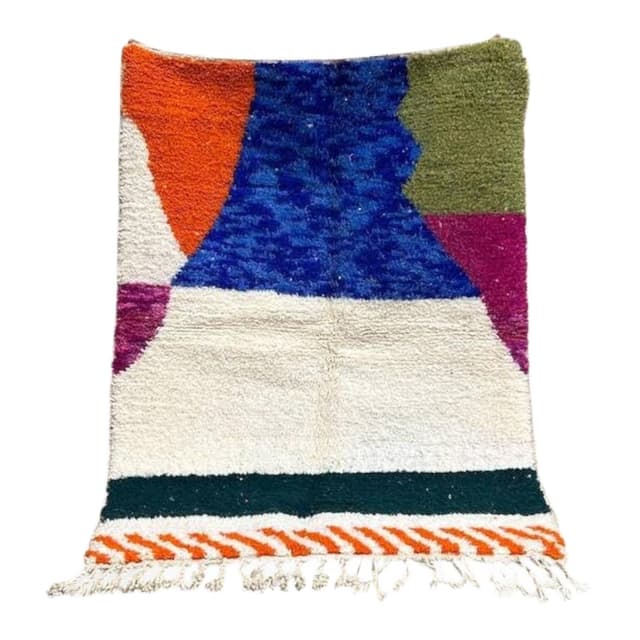 Ręcznie tkany dywan 200x300 cm, wełna, multikolor, Maroko - WYMIARY