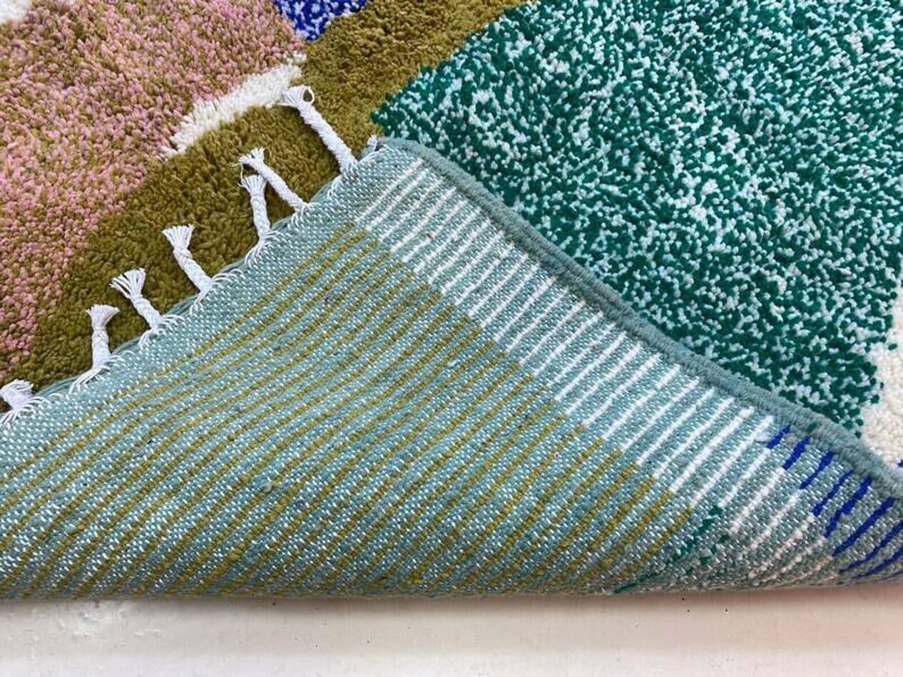 Ręcznie tkany dywan 250x150 cm, wełna, multikolor, Maroko - 200735