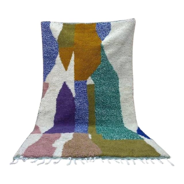 Ręcznie tkany dywan 250x150 cm, wełna, multikolor, Maroko - WYMIARY