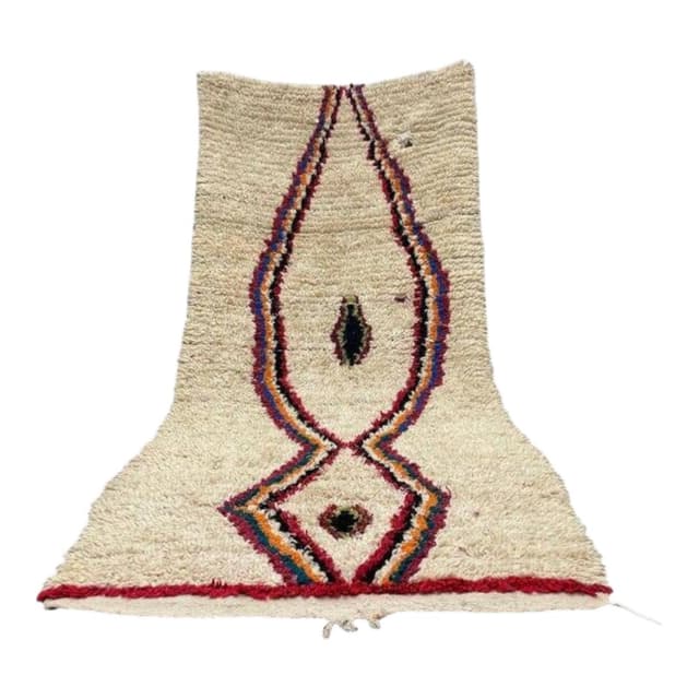 Handwoven rug 250x150 cm, wool, multicolor, Morocco - DIMENSION