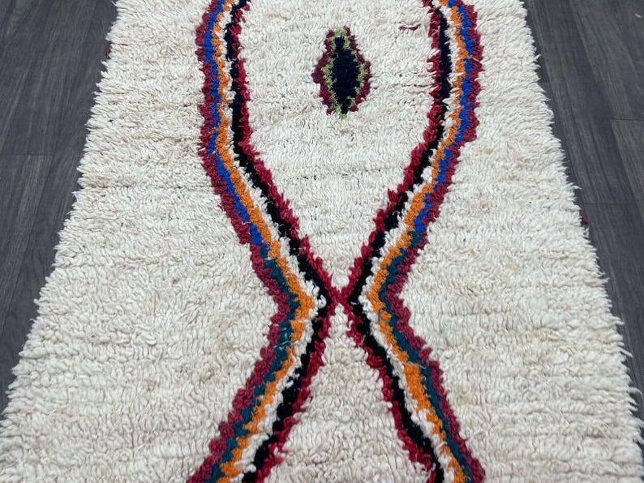 Handwoven rug 250x150 cm, wool, multicolor, Morocco - 200727
